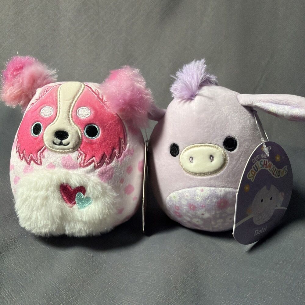 Squishmallows Official Soft Plush 5" MAGNIS the Pink Australian and Delzi